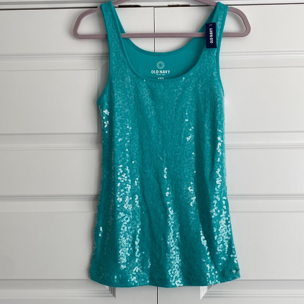 NWT Old Navy All over Sequins Tank Top